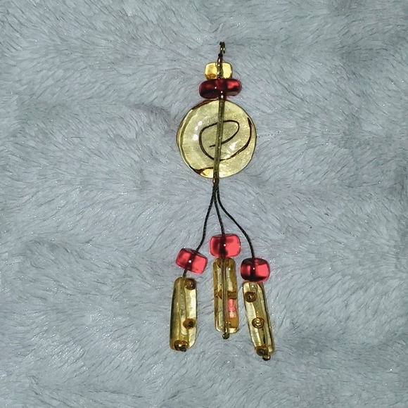 Art to Wear Wire and Bead Pendant - Picture 4 of 8